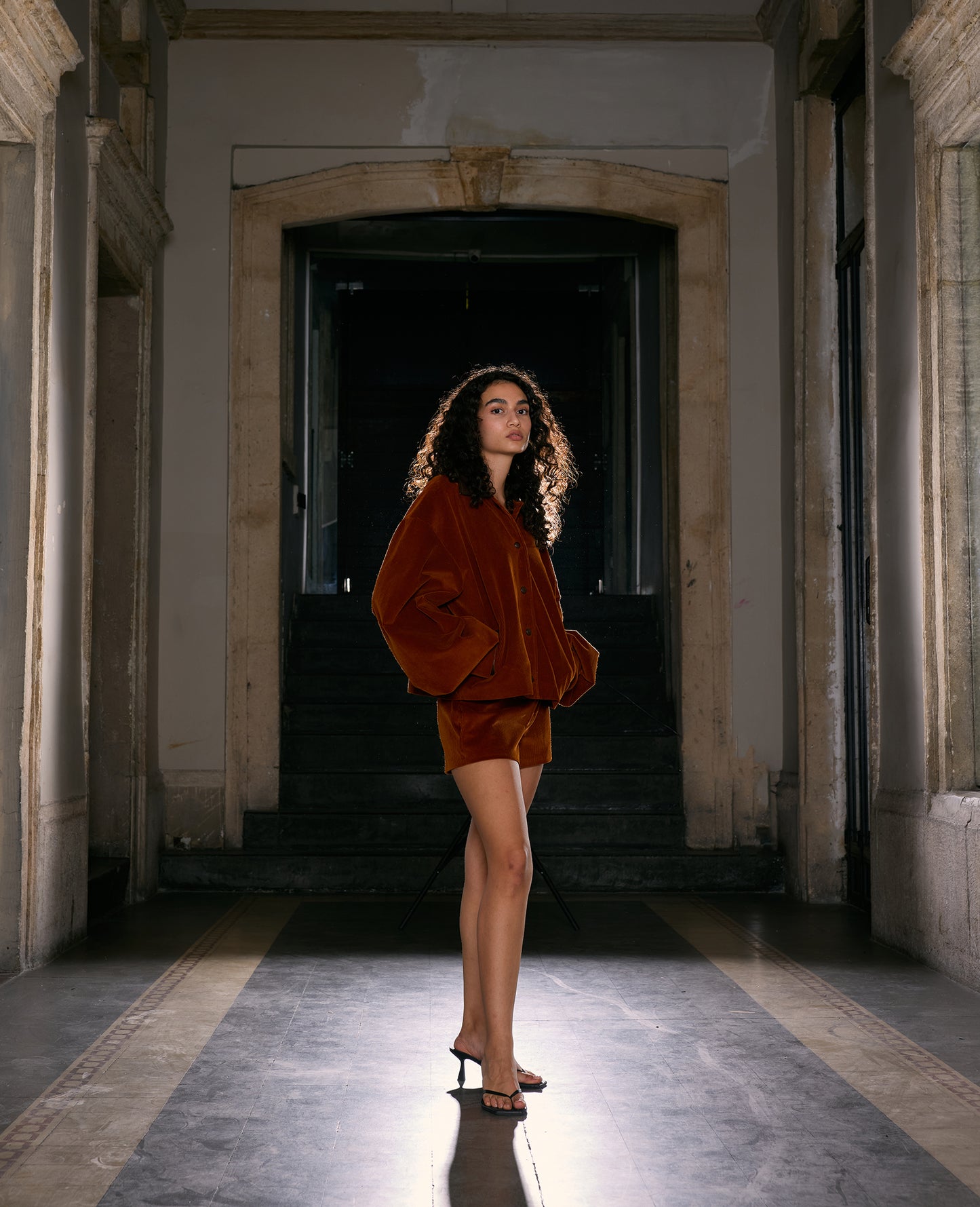 LYNX VELVET MINI SHORTS